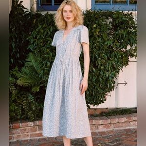 Dawn Dress in Daisies Blue — XS